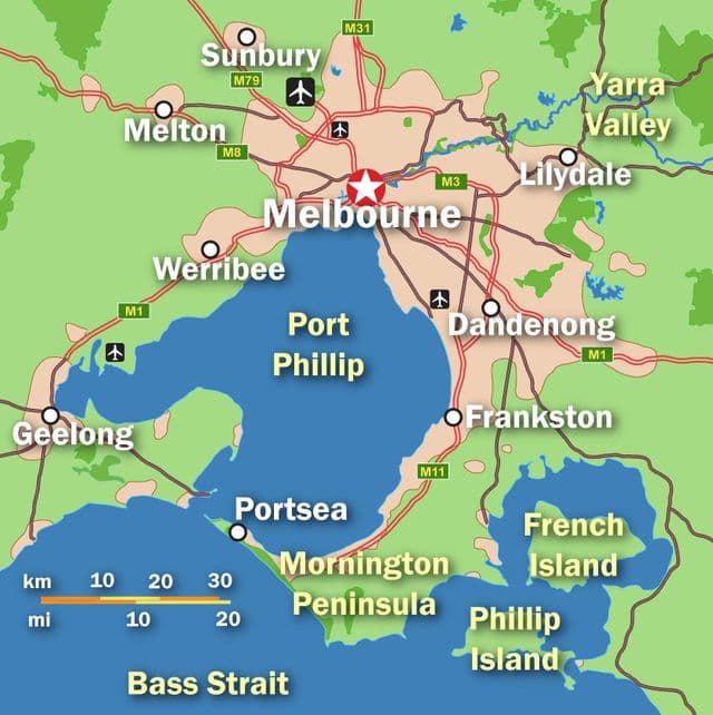 Melbourne city map